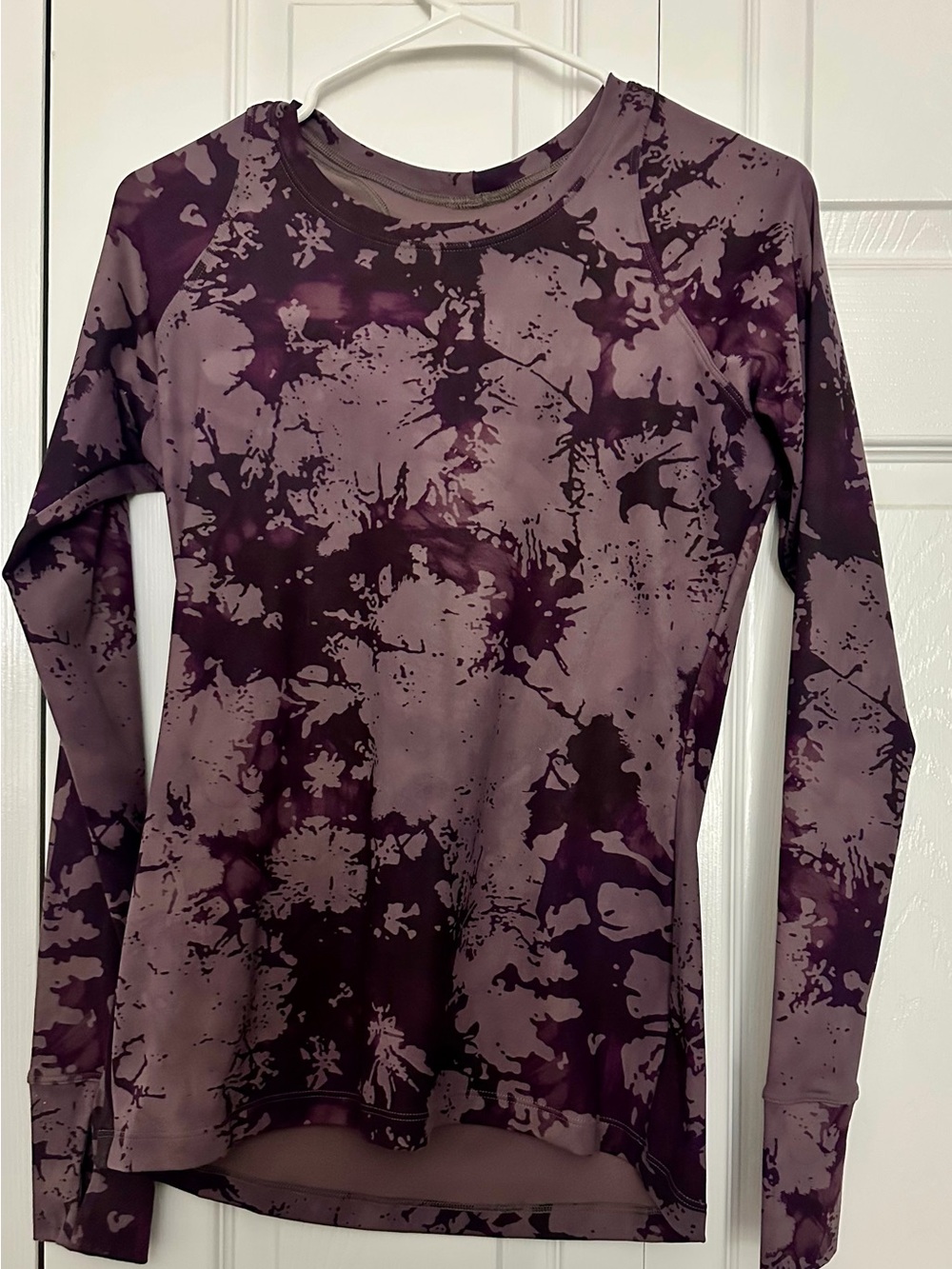 Fleo Long Sleeve Performance Top - Mauve & Plum Splash
